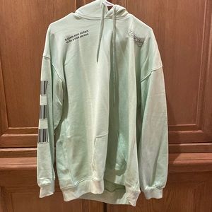 Mayfair, green sweatshirt with black lettering